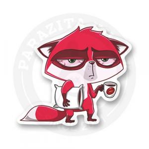 Стикер "Crimson Fox - coffee"