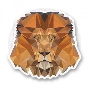 Стикер "Лакшери лев. Low poly"