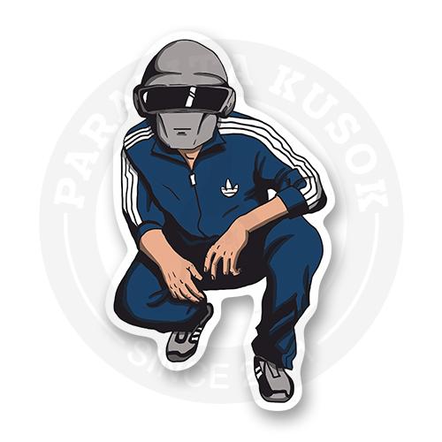 Стикер "Daft Punk gopnik style Thomas Bangalter"