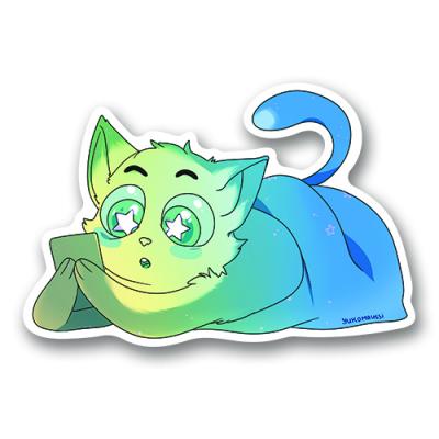 Стикер "Котик с телефоном"