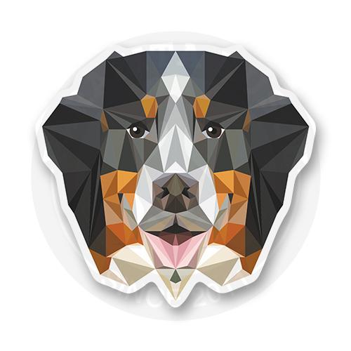 Стикер "Лакшери пес. Low poly"