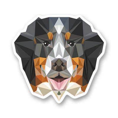 Стикер "Лакшери пес. Low poly"