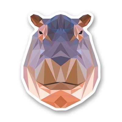Стикер "Лакшери бегемот. Low poly"