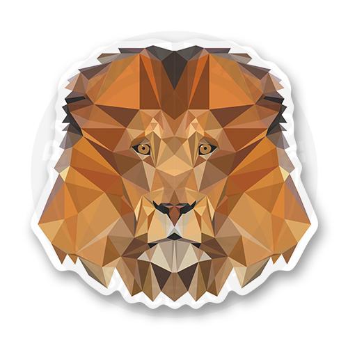 Стикер "Лакшери лев. Low poly"