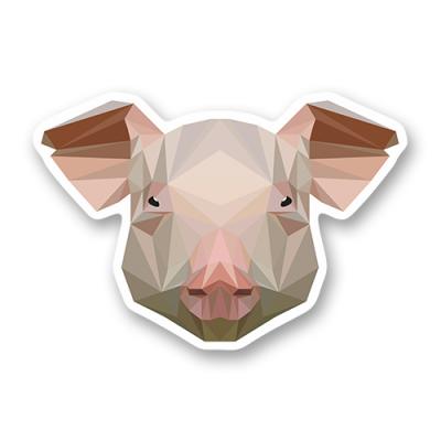 Стикер "Лакшери свин. Low poly"