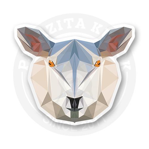 Стикер "Лакшери овца. Low poly"