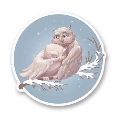 Стикер "Совушки"