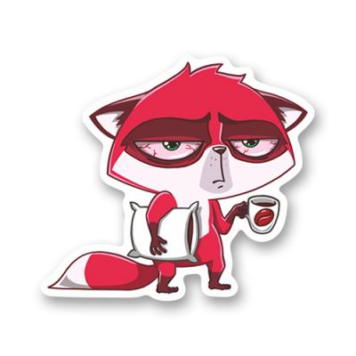 Стикер "Crimson Fox - coffee"