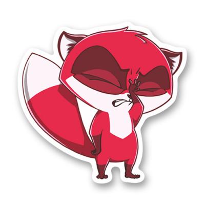 Стикер "Crimson Fox - facepalm"