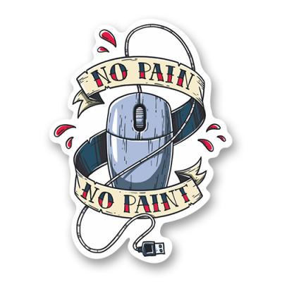 Стикер "no pain - no paint"