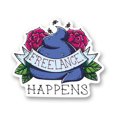 Стикер "freelance happens"