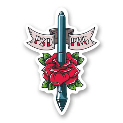 Стикер "psd - png"