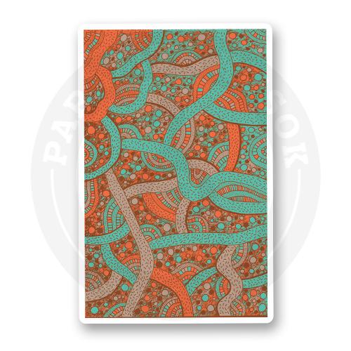 Стикер "Orange blue pattern"