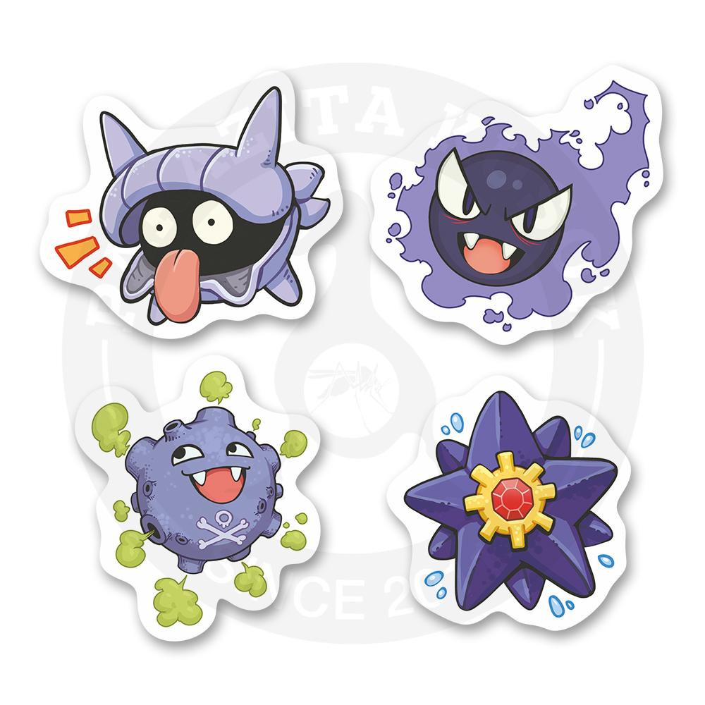Набор стикеров "Violet pokemons"
