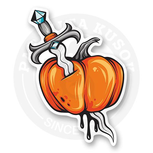 Стикер "Нож в тыкве"