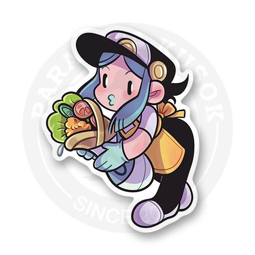 Стикер "Food delivery girl 1"