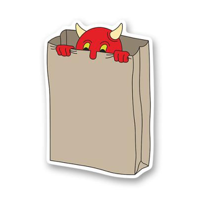 Стикер &laquo;hater devil&raquo;