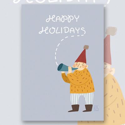 Открытка "happy holidays"