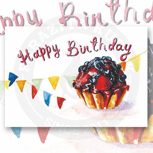 Открытка "Happy Birthday"