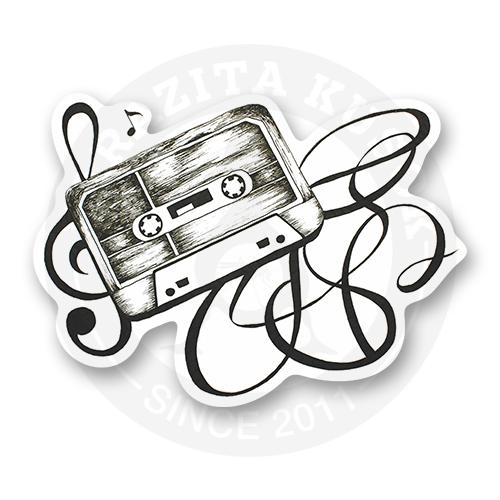Стикер "Кассетная музыка"