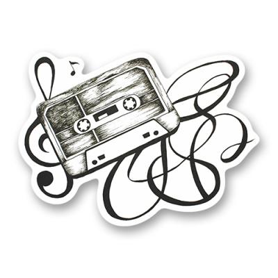 Стикер "Кассетная музыка"