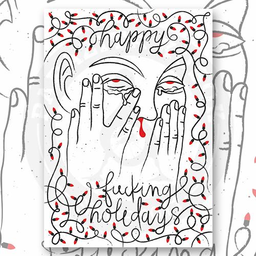Открытка "F#!king Holidays"