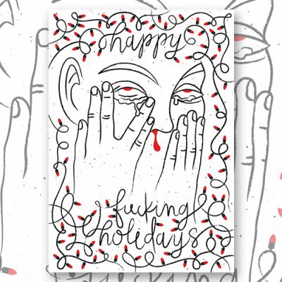Открытка "F#!king Holidays"