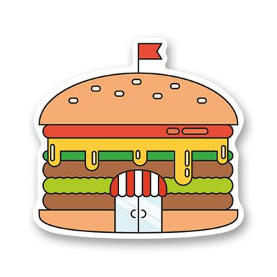 Стикер "Домик - бургер"