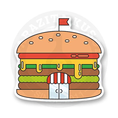 Стикер "Домик - бургер"
