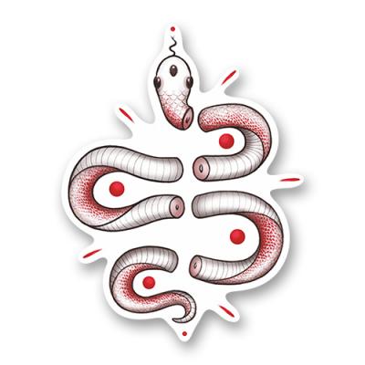 Стикер "Трехглазая белая змея"