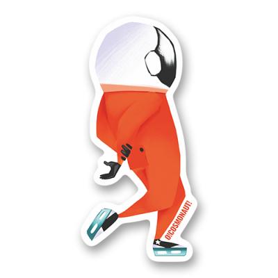 Стикер "Космонавт на коньках"