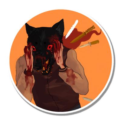 Стикер "Dennis" / "Hotline Miami"