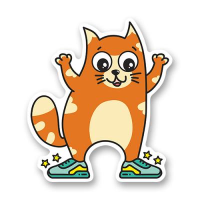 Стикер "Котик в кросах"