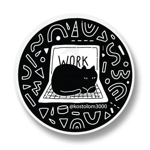 Котик на ноутбуке