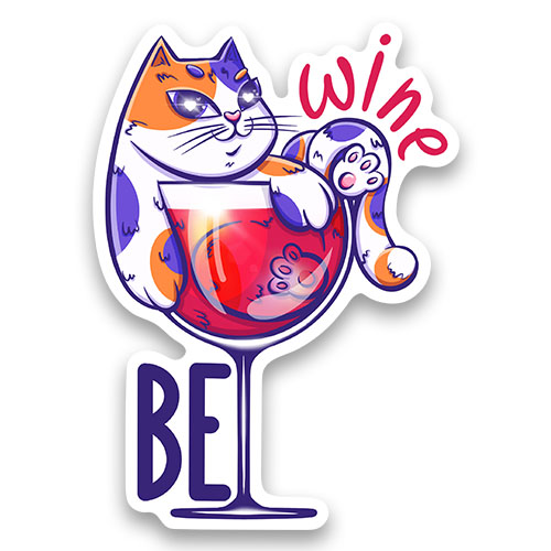 Кот в бокале "Be wine"