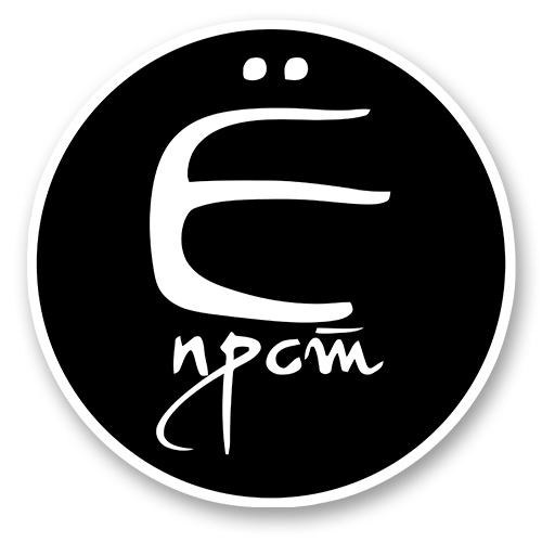 Ёпрст - мини алфавит на черном