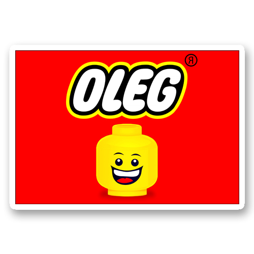 Стикер &laquo;Олег - Лего&raquo;
