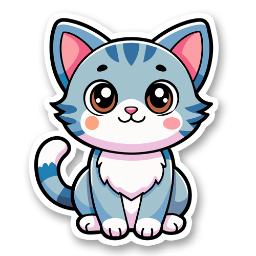 Милый котик в стиле "аниме"