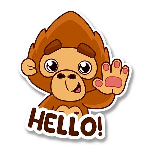 Обезьяна. Привет!