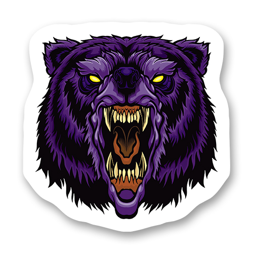 Фиолетовый медведь