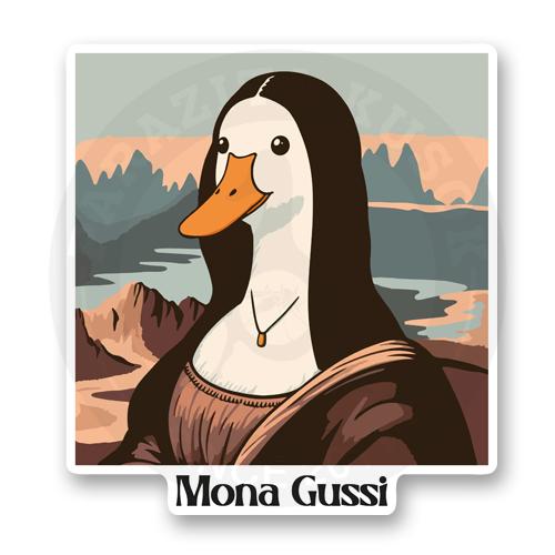 Стикер Гусь в картине Мона Лиза Mona Gussi