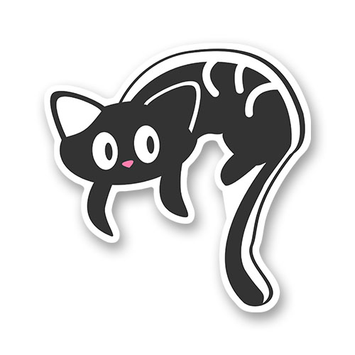 Черный кот в костюме скелета