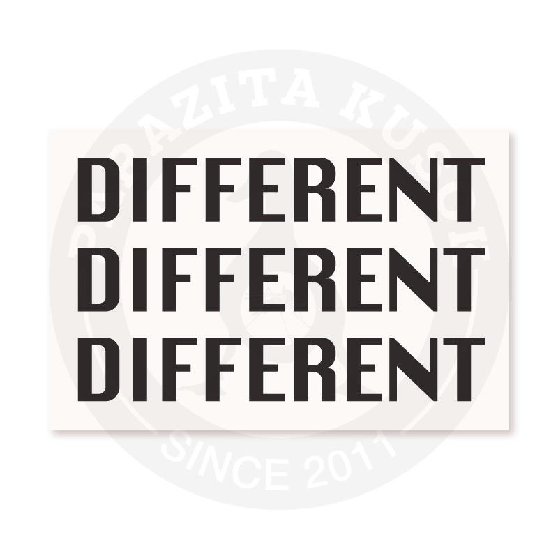Стикер с надписью &laquo;DIFFERENT&raquo;