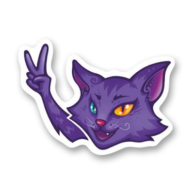 Стикер "Котик мирный"