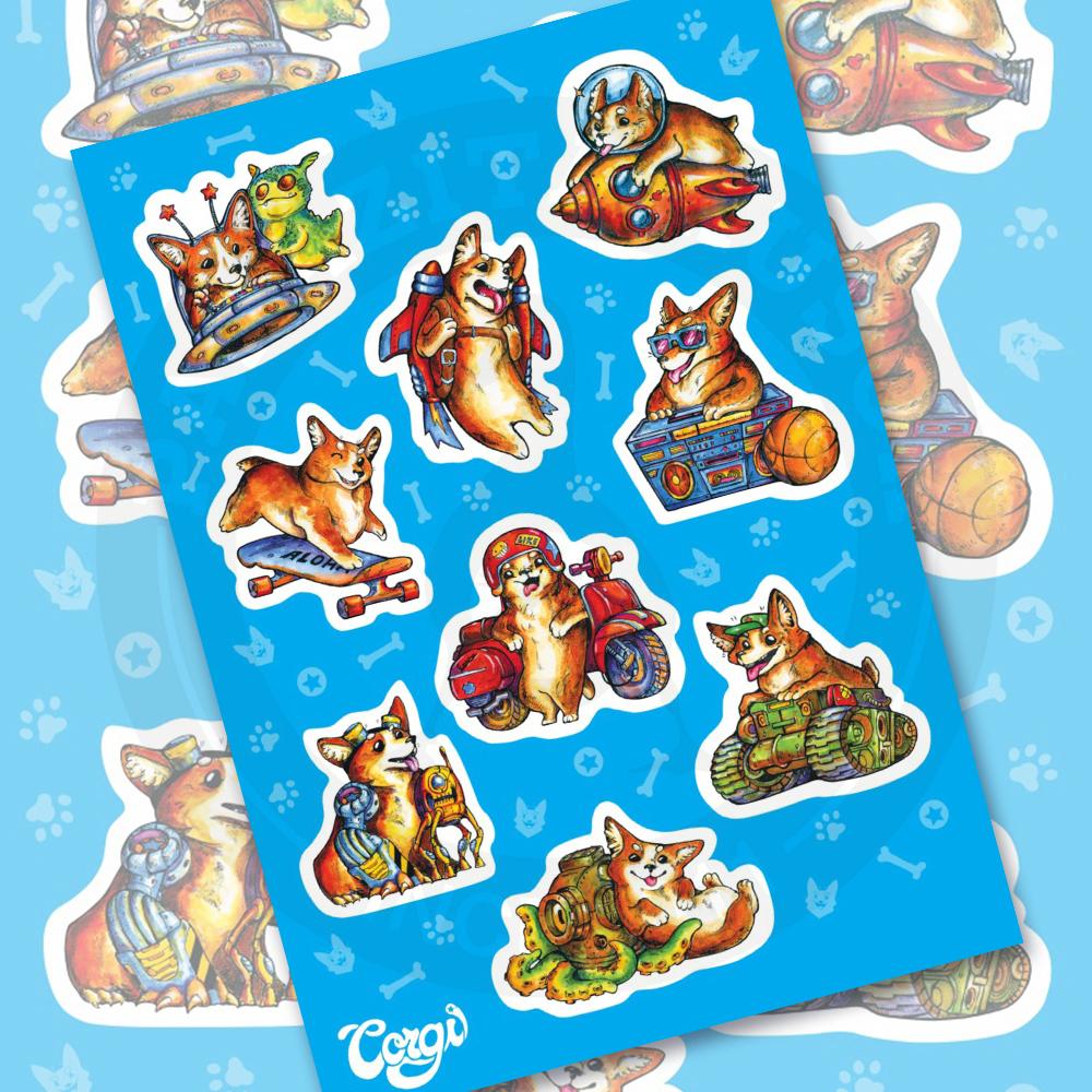 Стикерпейдж "Корги"