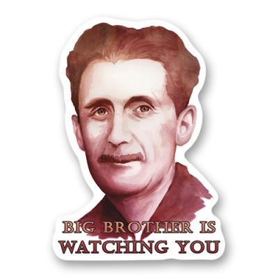 Стикер "Большой брат следит за тобой" / "Джордж Орруэл"