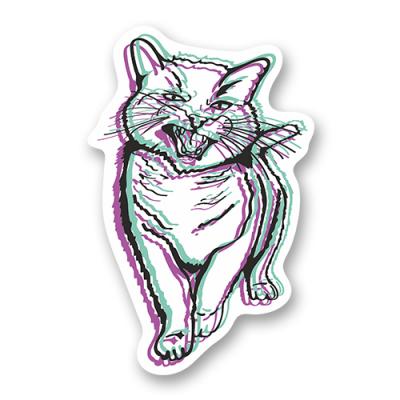 Стикер "Двоящийся кот"