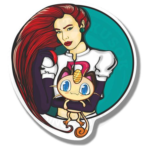 Наклейка Джесси и плюшевый Мяут