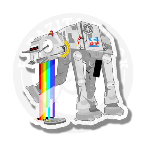 Стикер "AT-AT и люк" / "Star Wars"