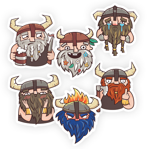 Наклейки Душевные Викинги/Stickers Spirit of Viking